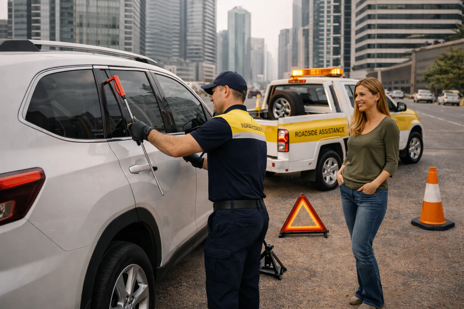 سطحة الشارقة - نقل سيارة سبورت بشكل آمن