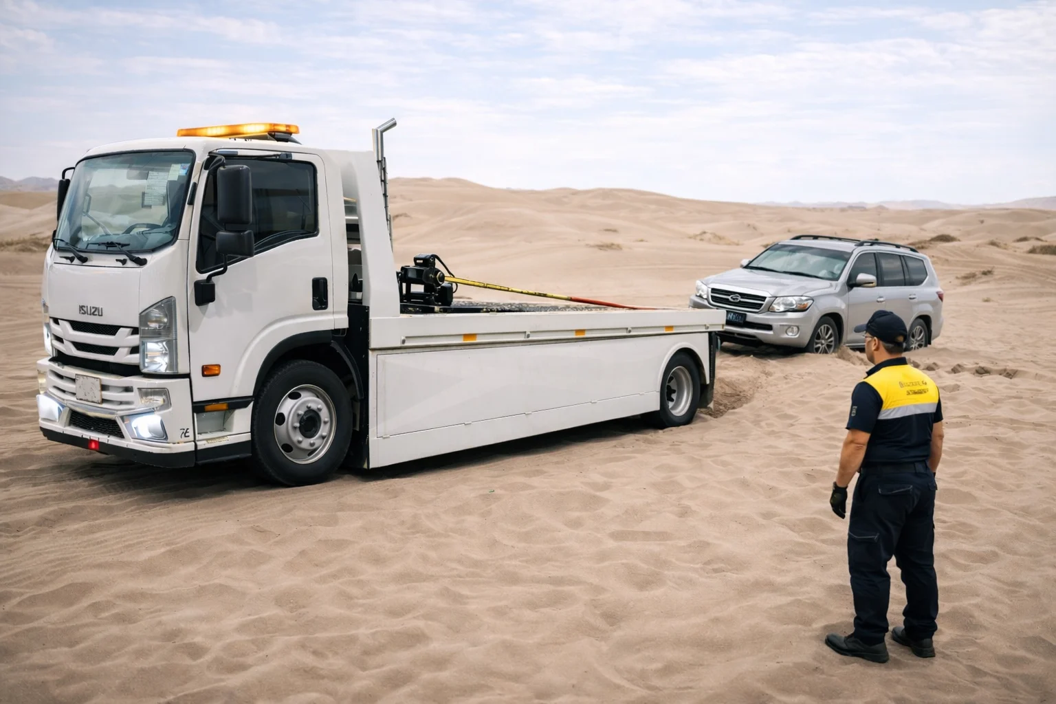 فك تغريز الشارقة - سحب متدرج مع مراقبة حركة السيارة