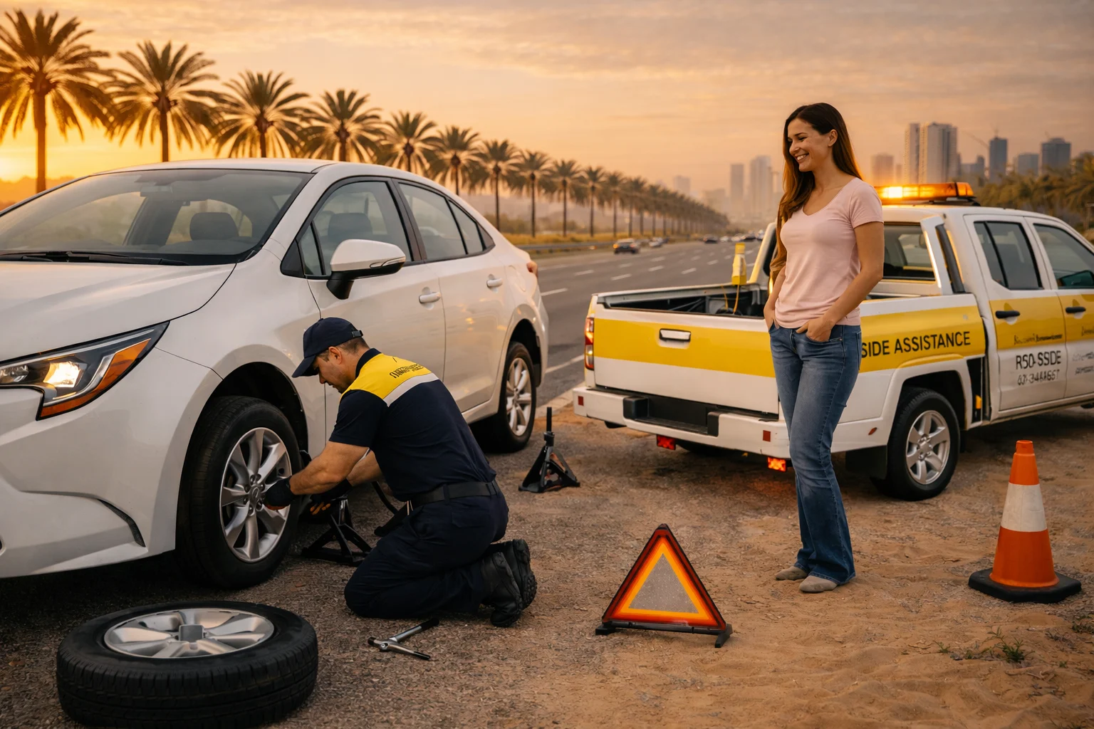إنقاذ سيارة من الرمل - تحديد نقطة شد آمنة