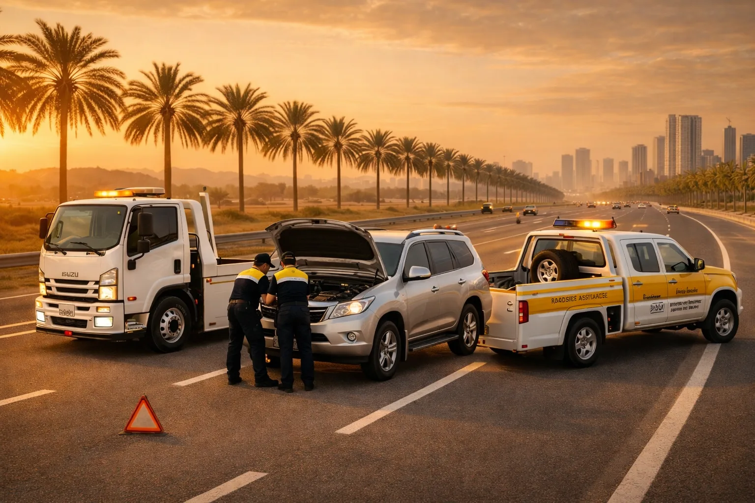 إنقاذ مركبة عالقة في الرمل - زاوية سحب محسوبة