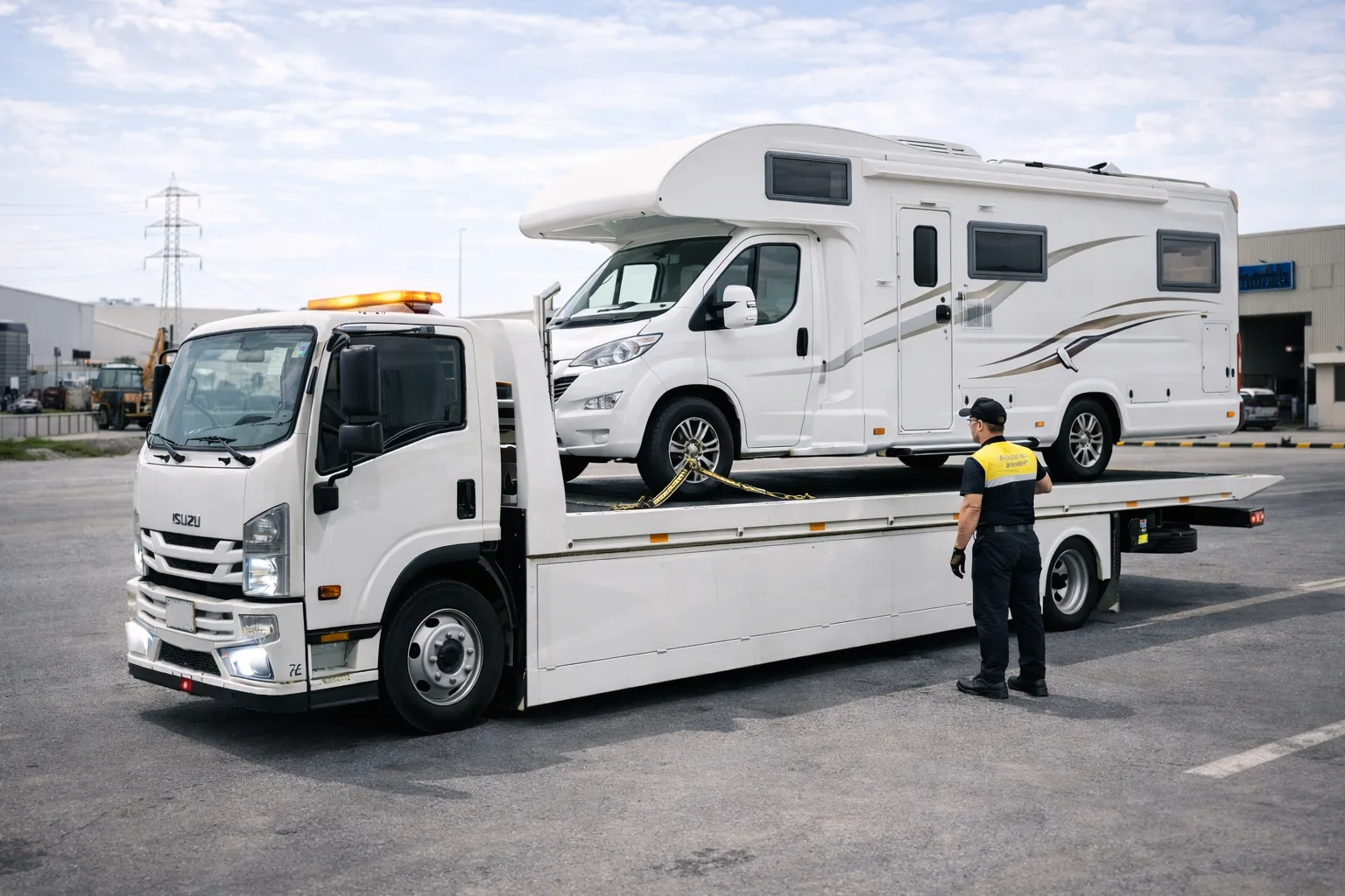 نقل مركبات الشارقة - استلام سيارة من موقع وتسليمها لورشة