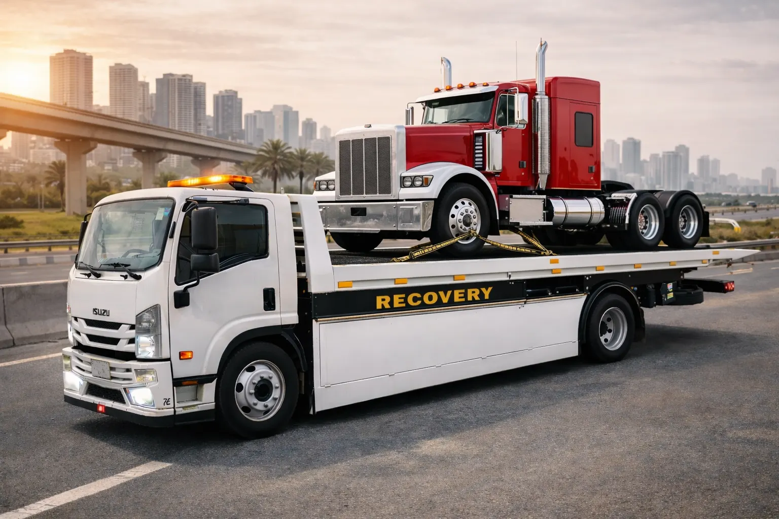 نقل سيارات للورش - تنسيق واضح لنقطة التحميل