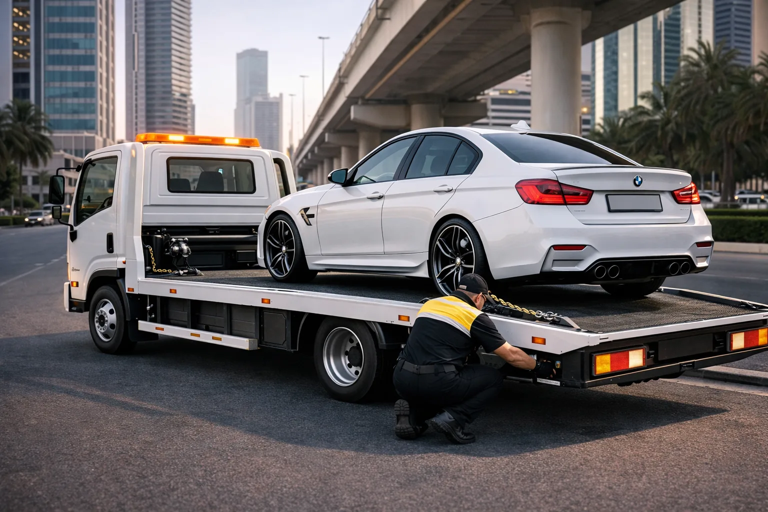 نقل مركبة لا تعمل - ترتيب الاستلام والتسليم داخل الشارقة